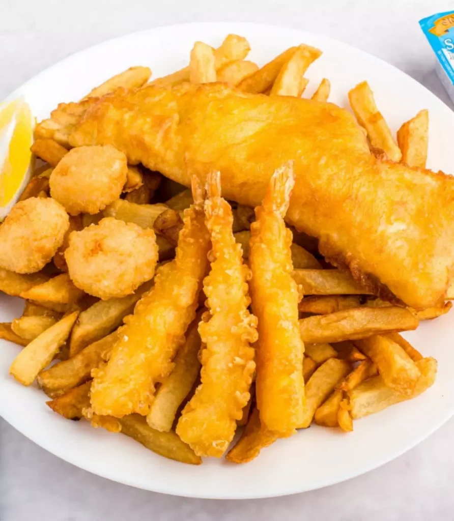 union jack fish n chips platter