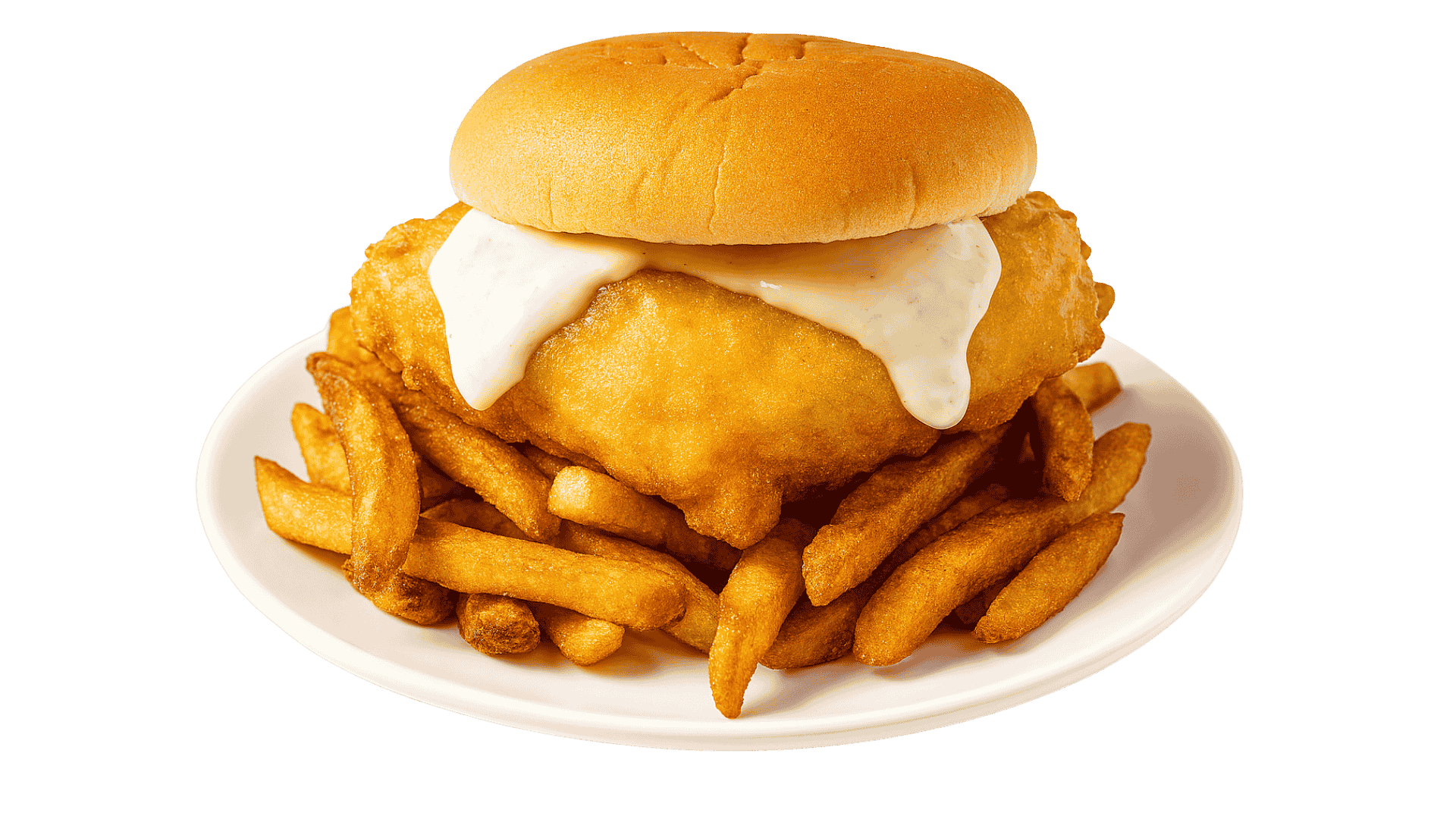 Haddock burger dinner