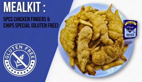 5pcs Chicken Fingers<br> & Chips <br> (Gluten Free)  